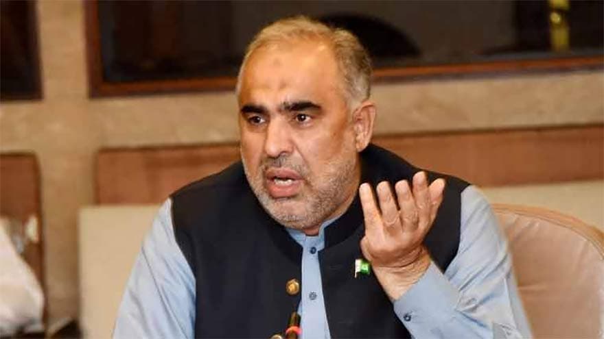 Asad Qaiser demands withdrawal of cases against Imran, Bushra Bibi