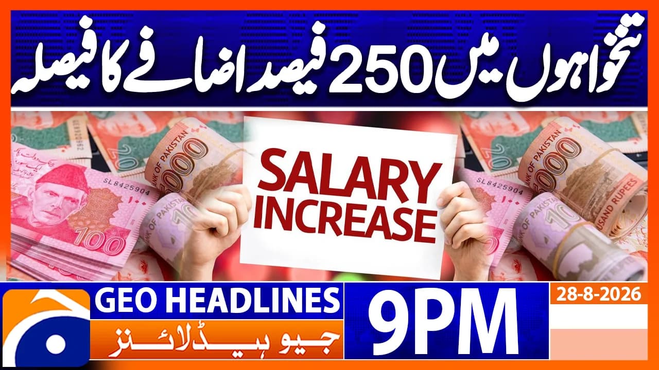 Geo Headlines 9 PM | 28th Aug 2026